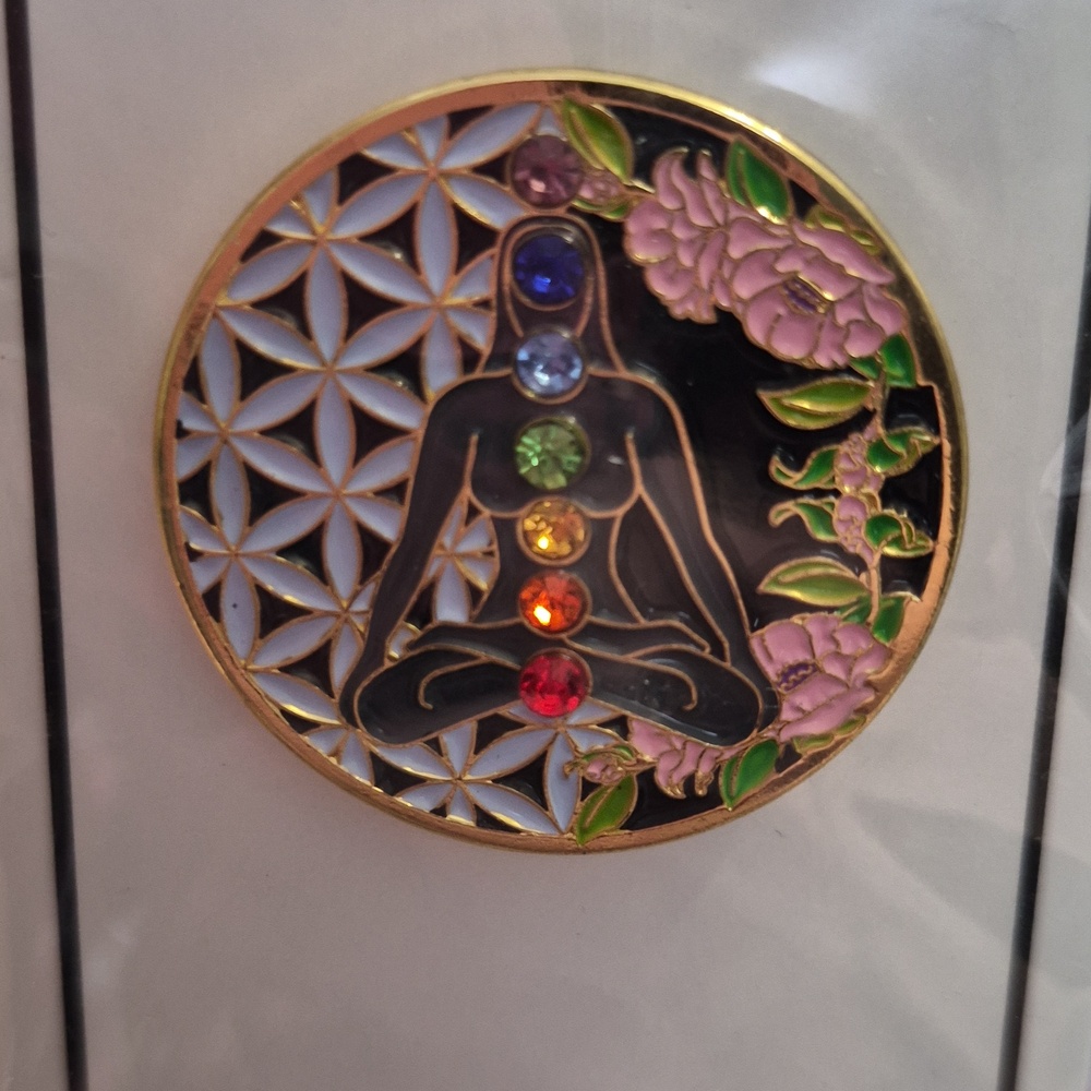 Yoga chakra Button/Pin Accessory
